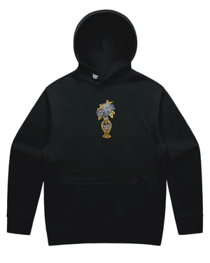 Mid weight embroidered hoodie by dark as day apparel