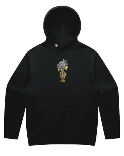 Mid weight embroidered hoodie by dark as day apparel