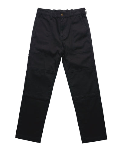 heavy weight black 100% duck canvas painter trouser pants embroidered dark as day logo